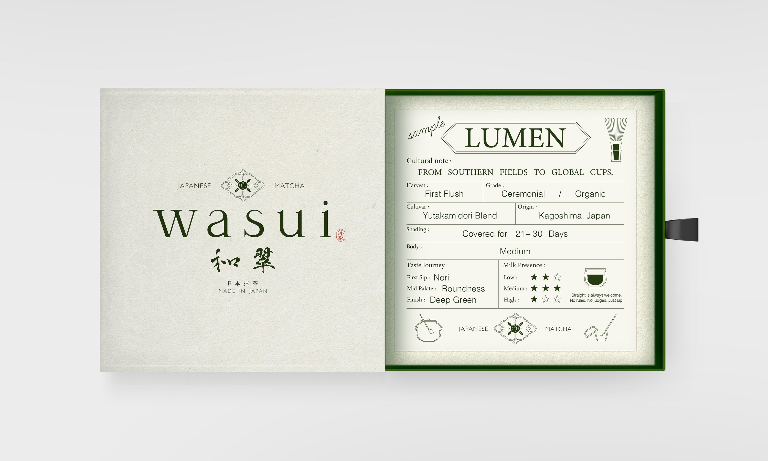 Wasui matcha product experience